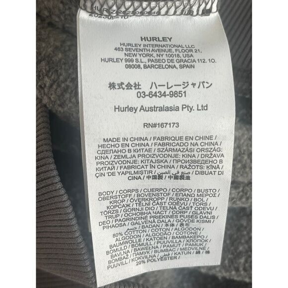 Hurley Desert Lover Long Sleeve Boyfriend Fleece Graphic‎ Sweatshirt - Picture 6 of 7